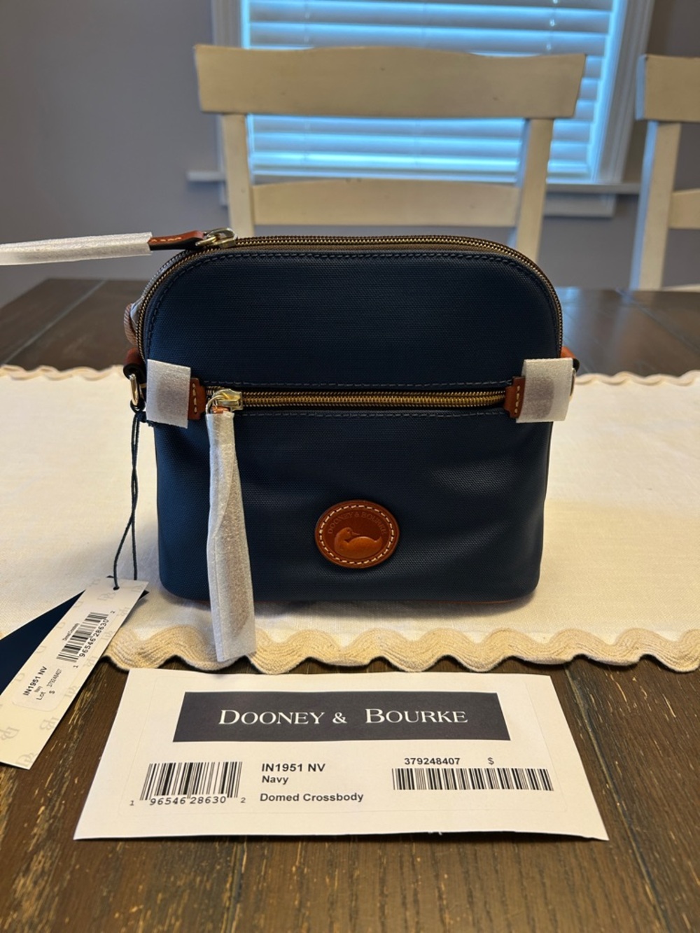 Dooney & Bourke Nylon Domed Crossbody.  Navy